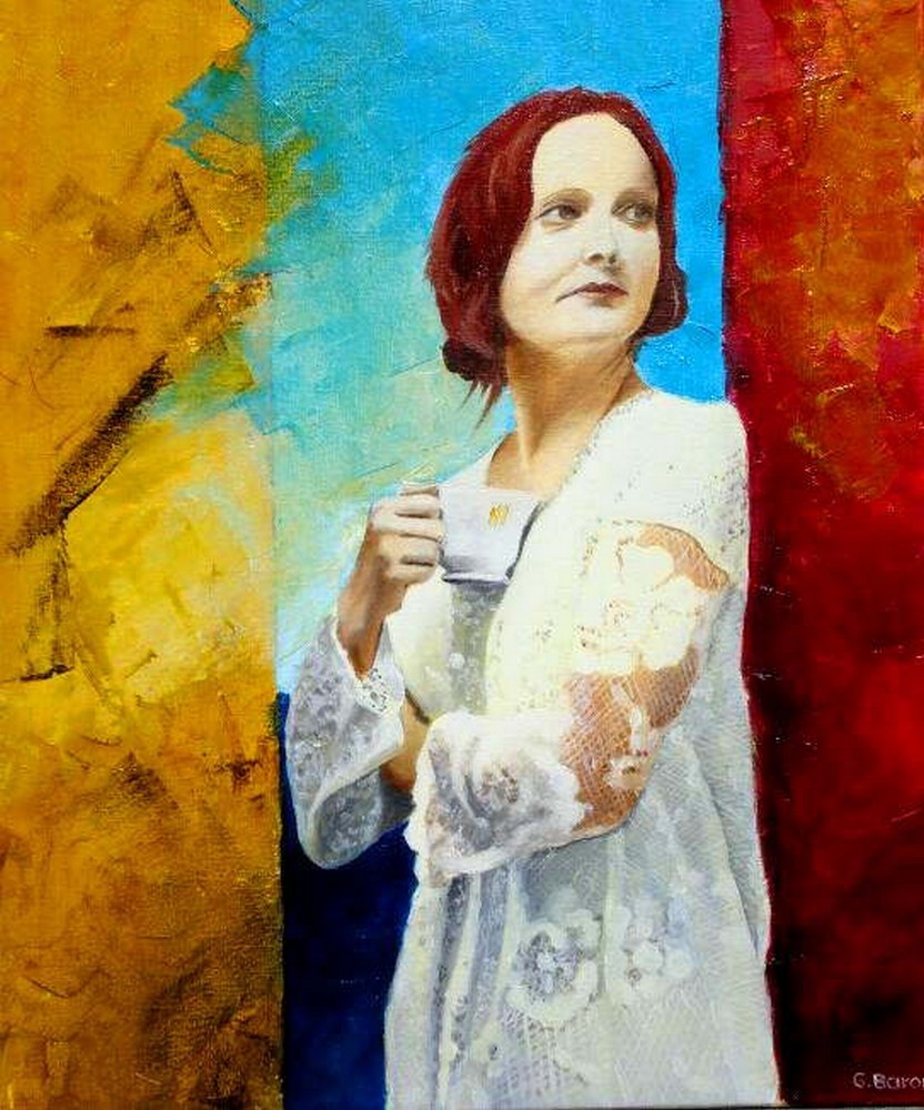 Peinture dame blanche