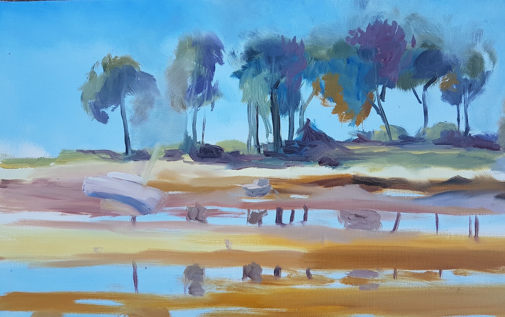 Peinture ST Philibert, marée basse