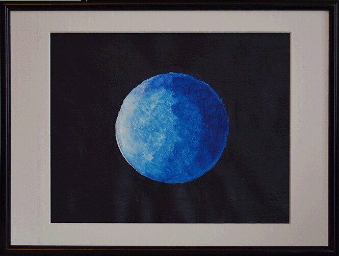 La lune bleue (reprise pour 2021) tous mes voeux amis de la galerie