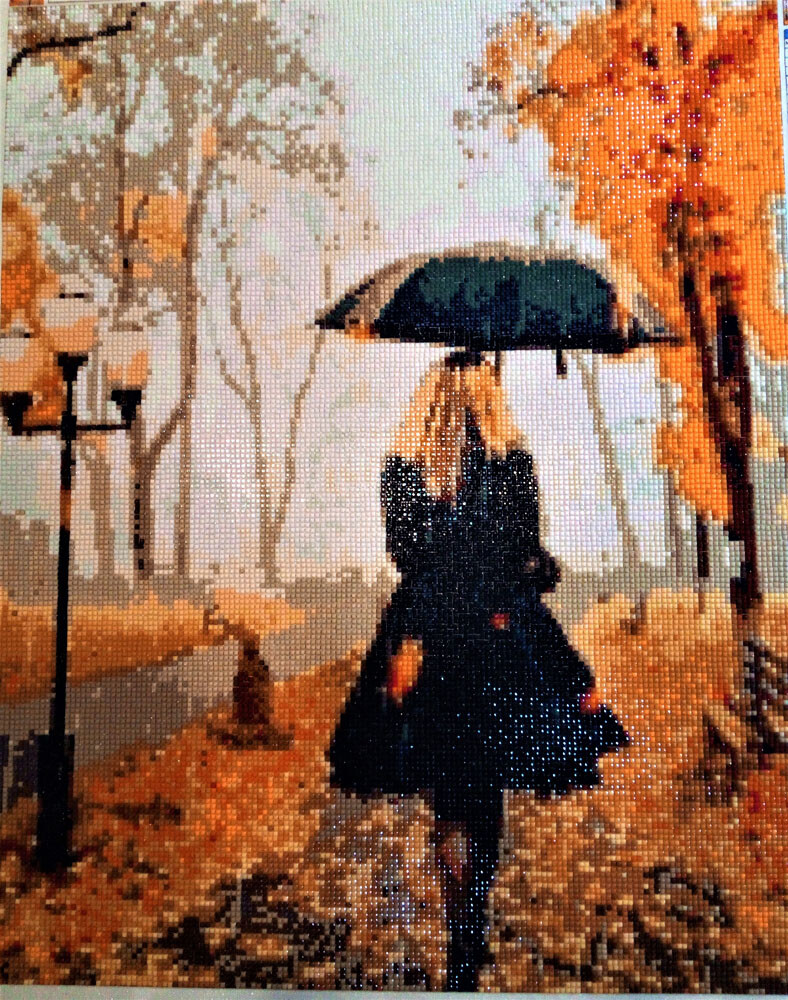 femme au parapluie