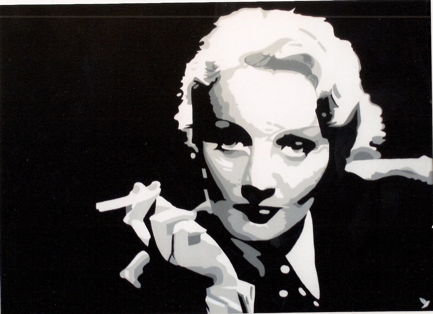 Portrait d'actrice " Marlene Dietrich "