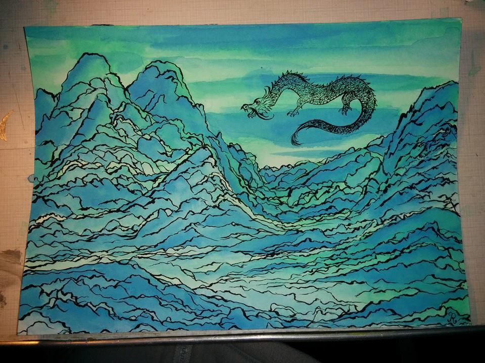 Montagnes et dragon