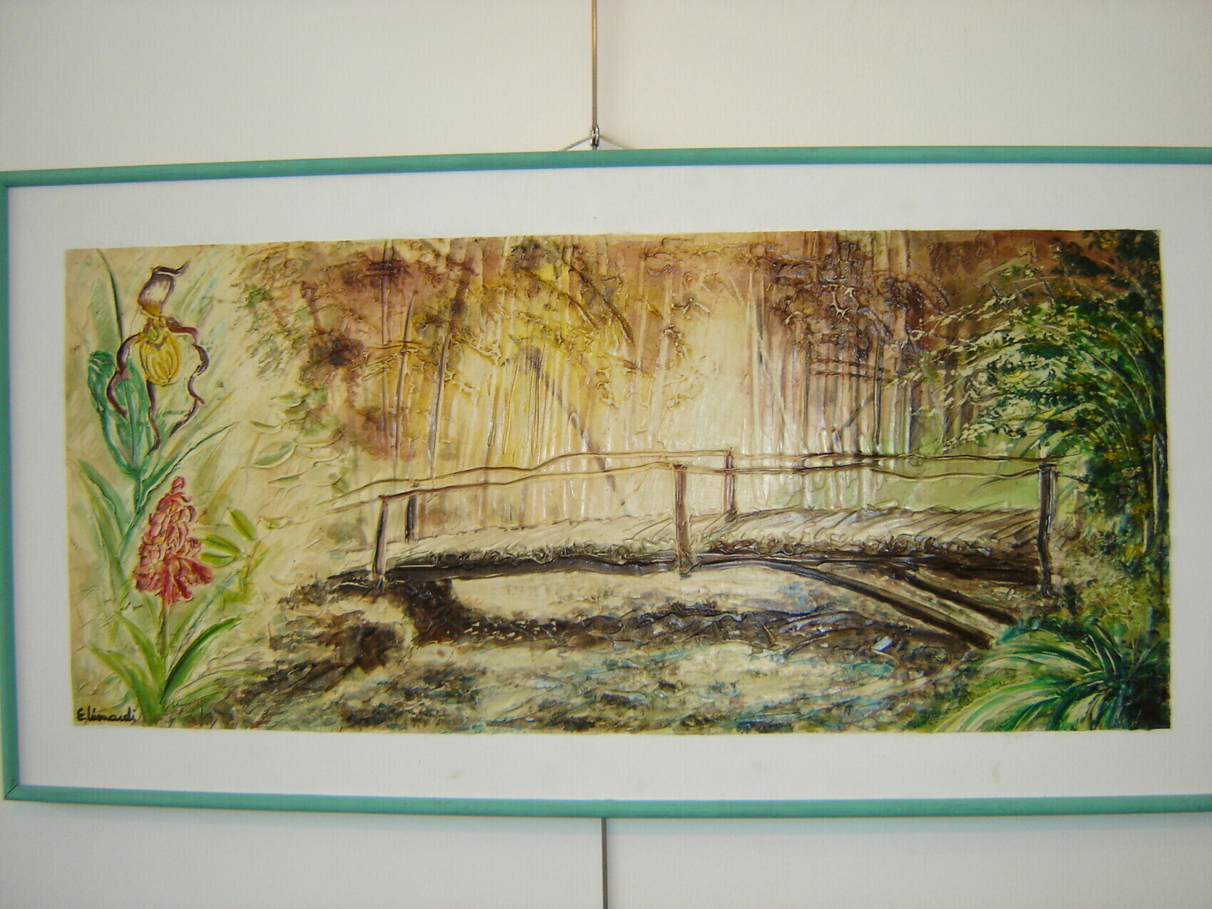 Peinture le petit pont de bois