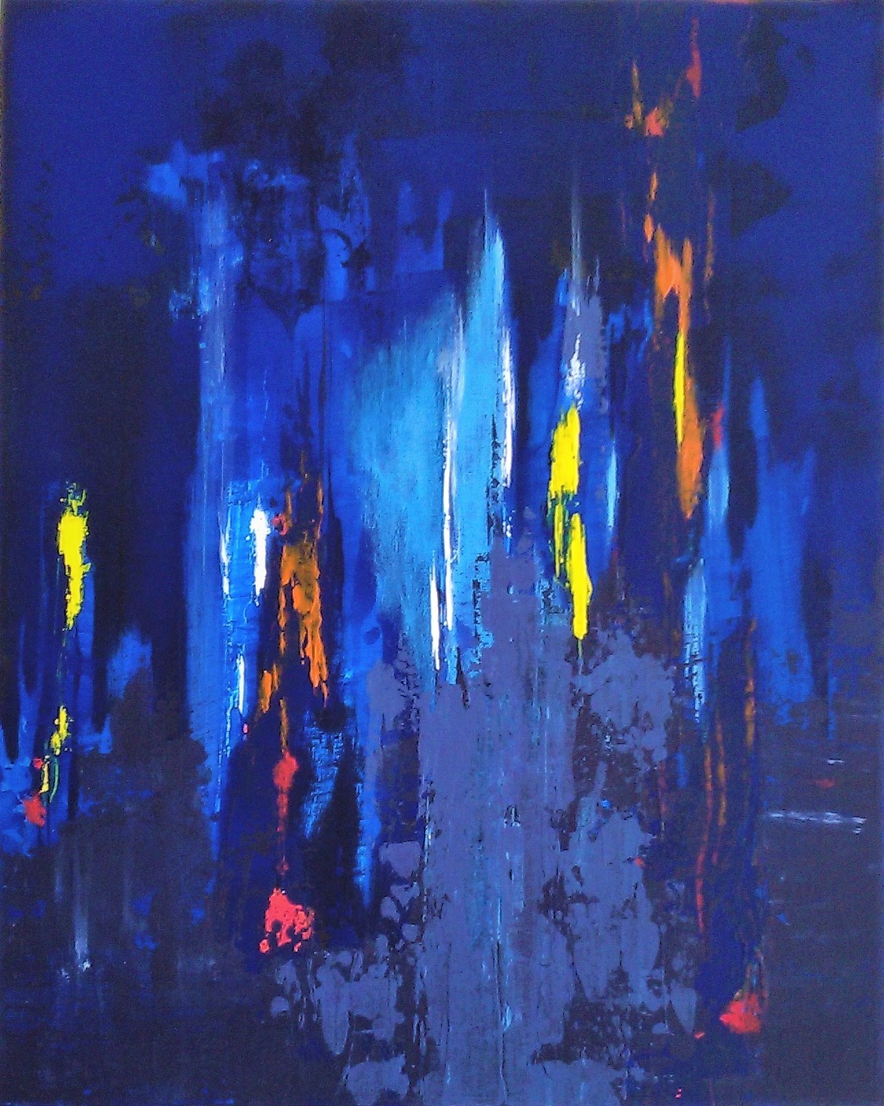 Peinture nuit bleue