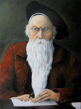 Le philosophe a la feuille blanche.