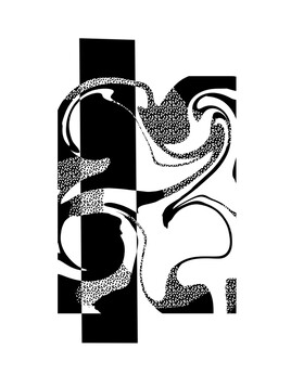 Affiche grafic digital géométrique