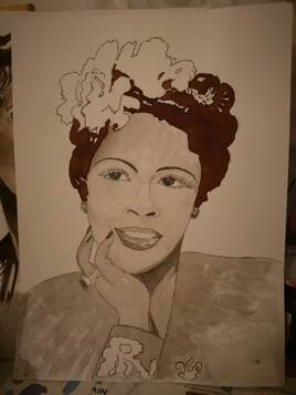 Portrait sepia de Billie Holiday