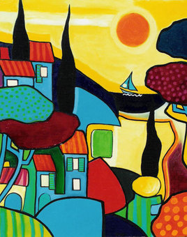 village en bord de mer