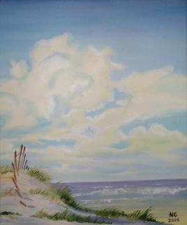 bord de plage au matin