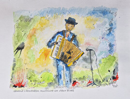 Quand l'accordéon murmure un vieux blues Quand l'accordéon murmure un vieux blues
