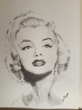 Marilyn Monroe (encre de chine)