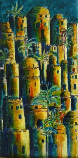 Ville d'Inde au couchant