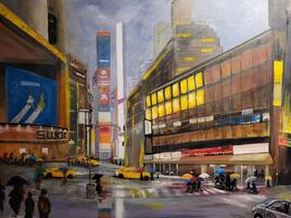 Times Square sous la pluie