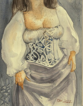 la Dame au corset brodé