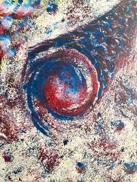 "Des fins folles"    (acrylique sur toile 30x24)