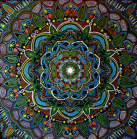 Mandala, acrylique sur toile