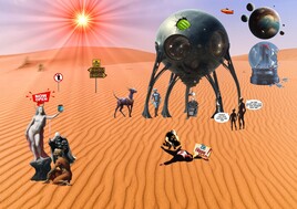 soucoupe dans le desert