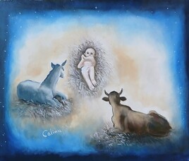 L&rsquo;enfant,  l&rsquo;&acirc;ne et le boeuf