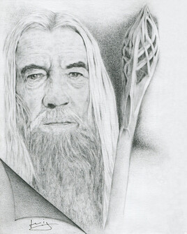Dessin de portrait de Ian Mckellen