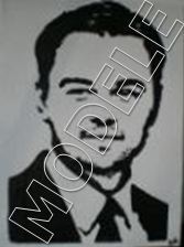 Leonardo Di Caprio -Portrait-Stencil-Acrylique-Toile