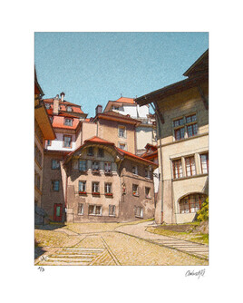 Fribourg, escalier du Court Chemin