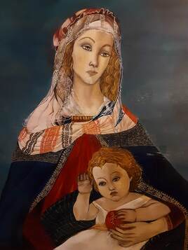 D'apr&egrave;s Botticcelli, Madone &agrave; la grenade