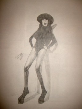 femme adoss&eacute;e