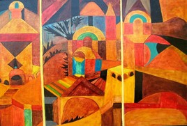 Reproduction "Les jardins du Temple" de Paul KLEE