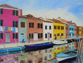 Burano- huile sur toile au couteau