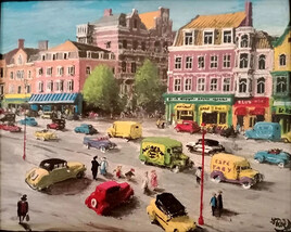 Peinture acrylique imaginaire 30cm x 24cm