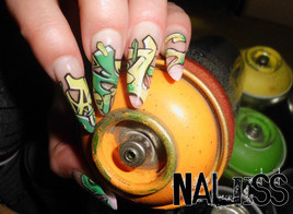 graffiti nails green