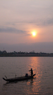 AUBE SUR LE MEKONG-CAMBODGE 2007-1
