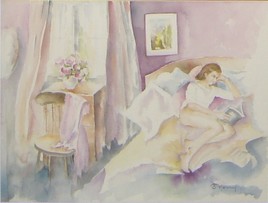 Jeune fille à la chambre