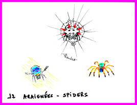 Inktober 2023 J2 Araignées - Spiders