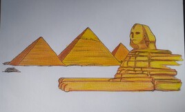 Sphinx et pyramide