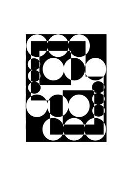 Affiche grafic digitale géométrique