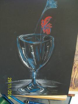 Reproduction d'oeuvre de Picasso "Le verre bleu"