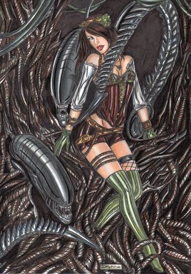 Steampunk Delphine / Alien