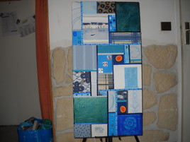 Tableau patchwork "Croisi&egrave;re"