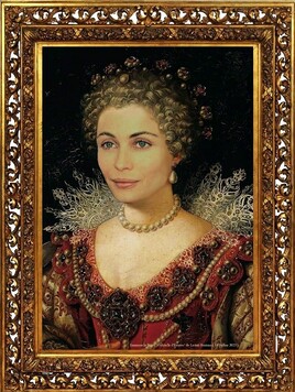 Emmanuelle Béart revisite Gabrielle d'Estrées de Lavinia Fontana .