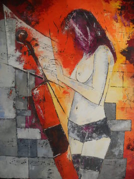 Fille à la contrebasse