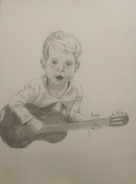 Portrait, petit guitariste