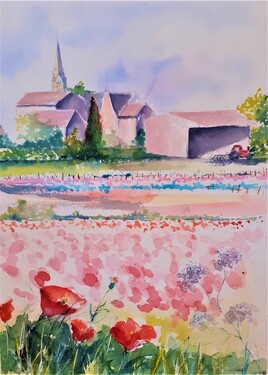 PEINTRE DANS LA RUE  A VIMY