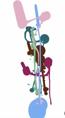 Oeuvre graphique de John technique mixte sur papier