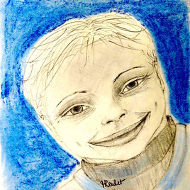 Dessin Garçon au sourire radieux / Drawing A boy with a radiant smile