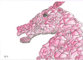 Cheval de fleurs
