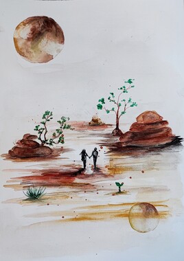 Juste tenir ta main lorsque tout les arbres du désert se remettent à pousser