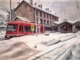 Gare de Vallorcine sous la neige