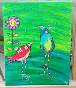 Rencontre sous l'averse .