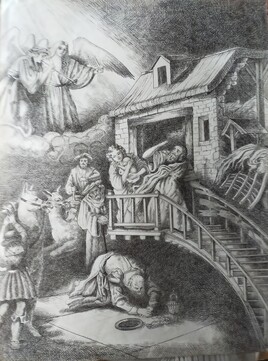 les roi mages et la sainte famille